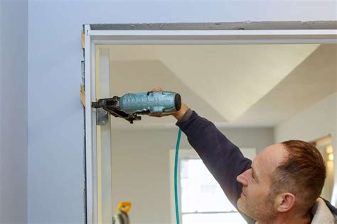 How do you install a door frame. Aug 9, 2021 · After installing a pocket door’s frame, you’ll hang the door and adjust it, so it’s plumb. Remove the door temporarily to paint it, install any recessed hardware, and then remount it before ... 