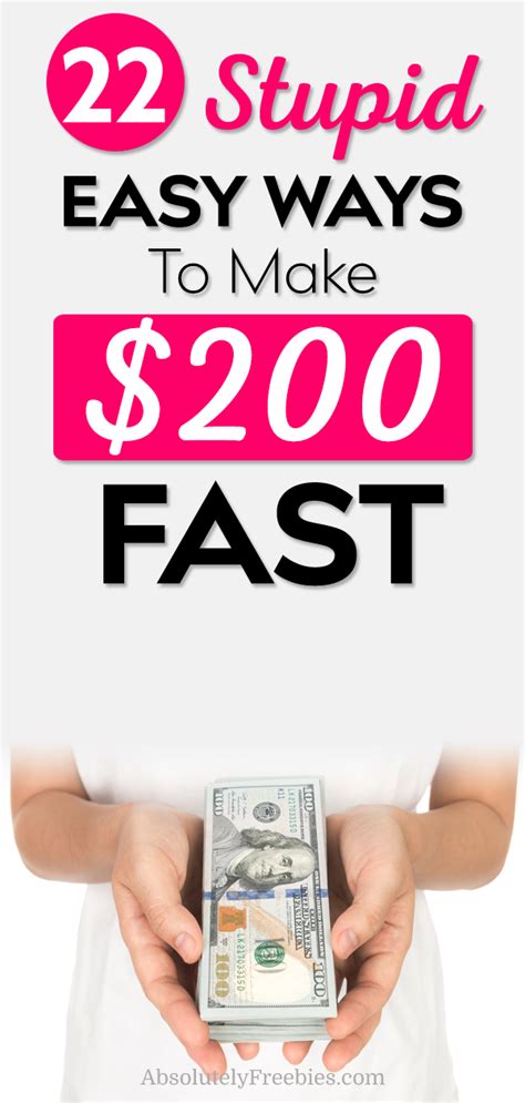How do you make 200 dollars fast. How To Make 200 Dollars Fast. 1. Survey Sites. There are many ways to make money online, but taking surveys is an easy way to get paid for giving your opinion. Many different survey sites pay you in gift cards and real … 