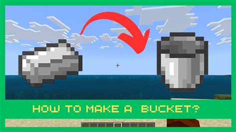 How do you make buckets in minecraft