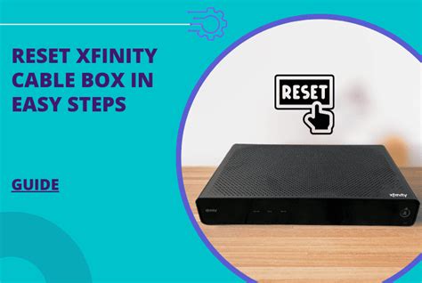 How do you reset your cable box. To reset your Xfinity Cable box, you will need to unplug the power cord from the back of the box. Once this is done, wait a full minute and plug the power cord back in. You may need to press the “Power” button on top of your box or remote to turn it on after you have plugged it back in. Once your box is back on, you may need to run through ... 