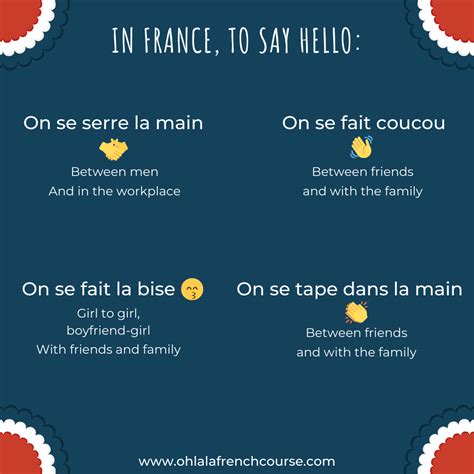 How do you say hello in french. Things To Know About How do you say hello in french. 