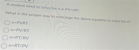 How do you solve for n in PV= nRT? - BYJ…