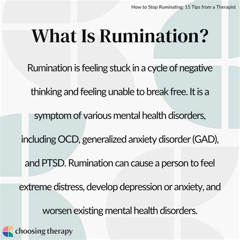 How do you stop rumination