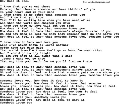 How does it feel lyrics. Things To Know About How does it feel lyrics. 