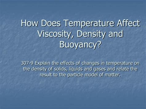 How does liquid density affect buoyancy? - UC Santa Barbara