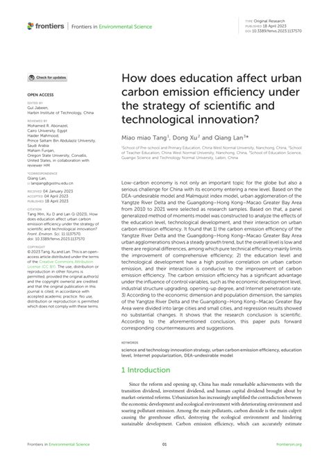 How does technological innovation affect carbon emission …