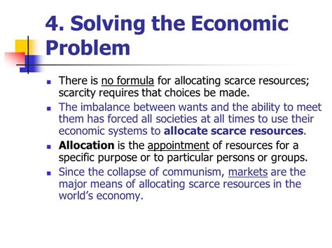 How does the economic system respond to scarcity?