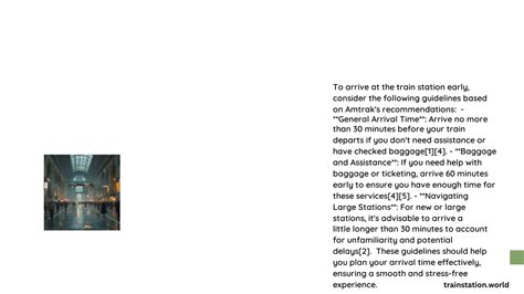 How early should I arrive at the train station