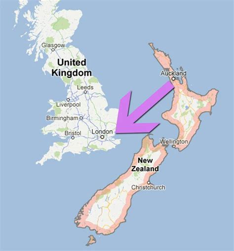 How far away is New Zealand from England? - Answers