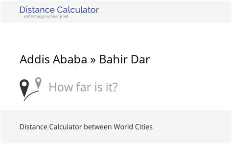 How far is Bahir Dar from Addis Ababa - driving distance - Trippy