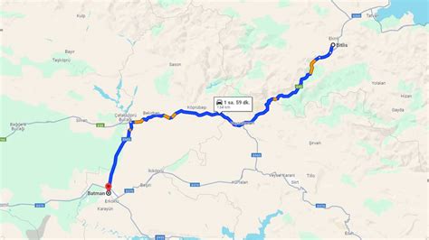 How far is Bitlis from Batman, Distance, How to get there, Routes.