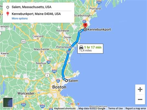 How far is Boston from Kennebunkport (Maine) - Trippy