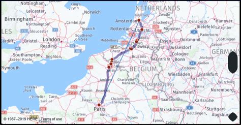 How far is Germany from Amsterdam - driving distance