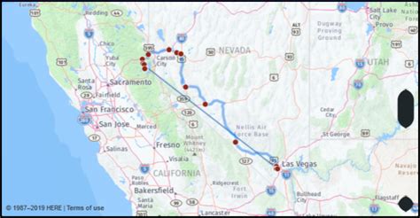 How far is Lake Tahoe Cir from Las Vegas - driving distance