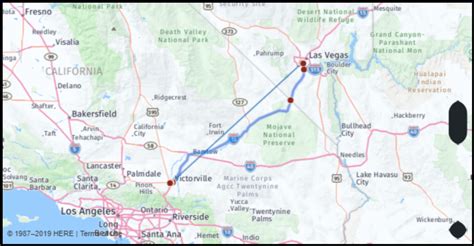 How far is Victorville from Bakersfield - driving distance