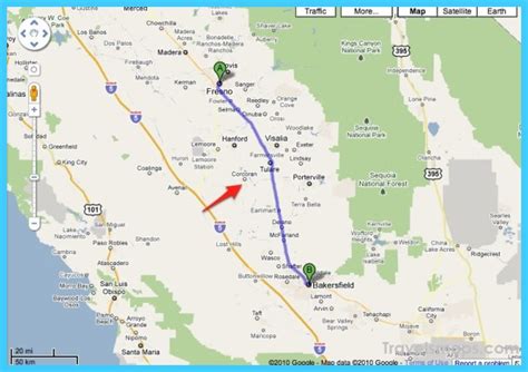The distance between Bishop and Bakersfield, CA is 24
