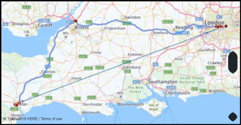 How far is exeter to london