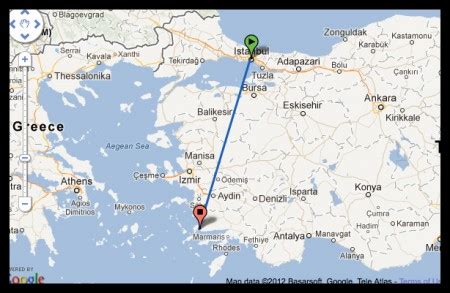 How far is istanbul to bodrum