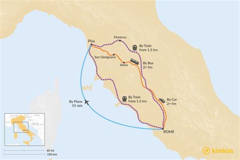 How far is siena to rome