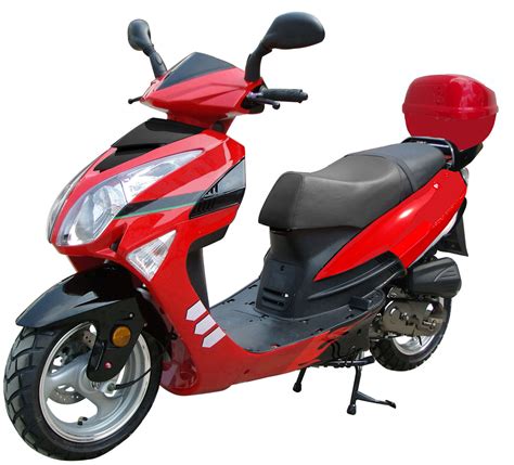 Scooters that have a 50cc sized motor will not reach a leg