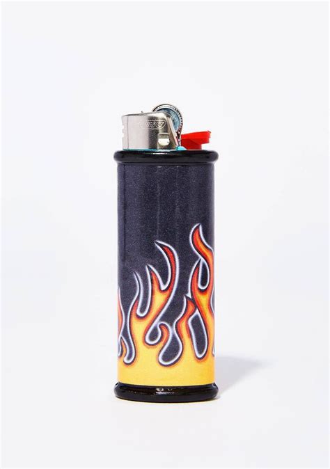The BIC lighter held to the side heated to 60°C in 
