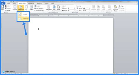 How insert landscape page in word document