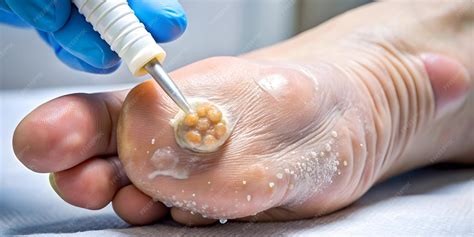 How is a plantar wart removed
