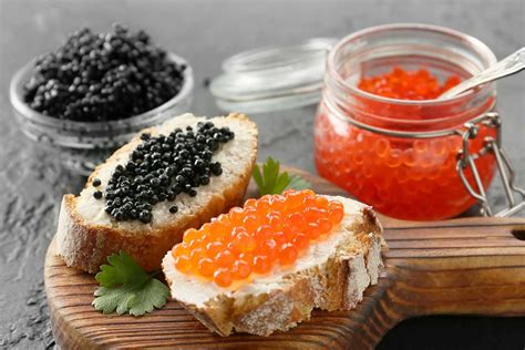 How is caviar served