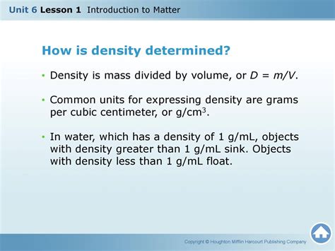 How is density determined