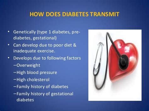 How is diabetes transmitted in humans