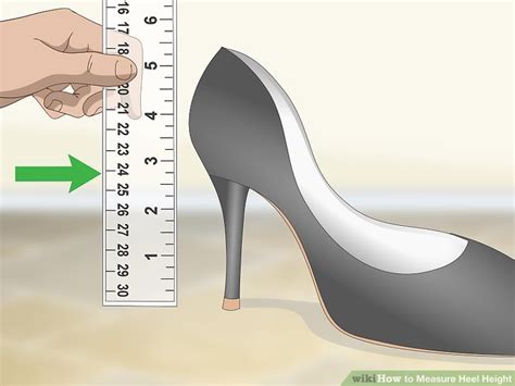 How is heel height measured in shoes