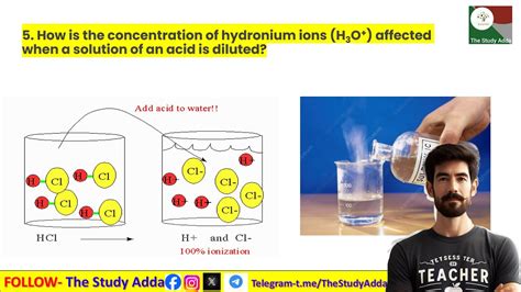 How is the concentration of hydronium ions (H3O+) affected …