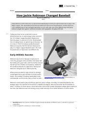 How jackie robinson changed baseball commonlit answer key pdf.  Oct 3, 2023 · This infor...