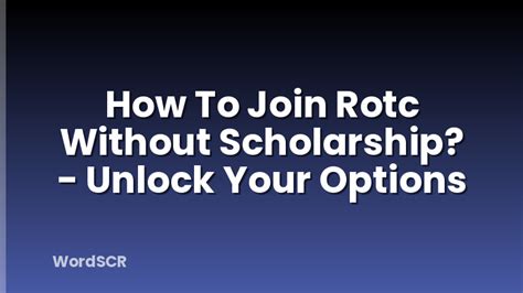 How late can I join ROTC