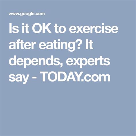 How long after eating can I exercise? You asked, we answered