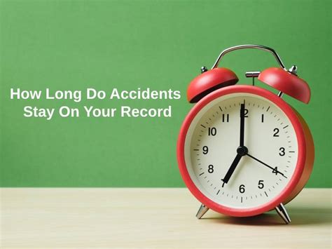 How long does an accident stay on your record. Mar 24, 2023 · In that case, the accident will remain on your record for 10 years. In Michigan, however, most at-fault accidents stay on your record for seven years. Accidents involving fatalities or DUIs stay on your record permanently. You can find out the specific time frame for your state by checking your state’s Department (or Bureau) of Motor Vehicles ... 