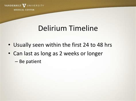 How long does delirium usually last