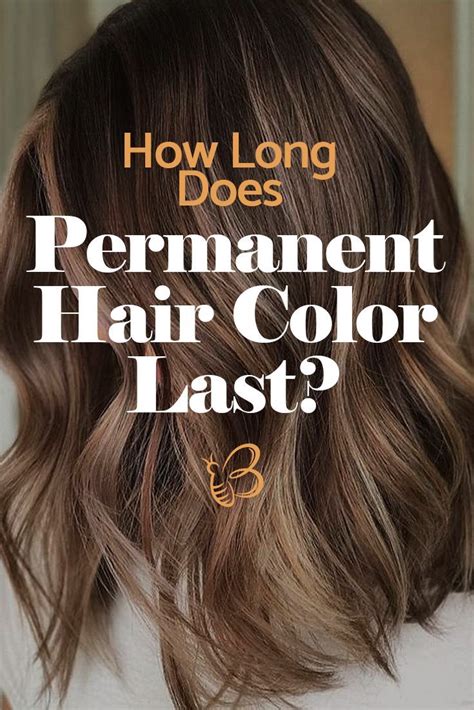 How long does permanent hair colour last. Permanent Dye. No, permanent dye won’t permanently dye your hair firetruck red or electric blue. Permanent dye does last longer than other dyes, but it will last only as long as your hair grows out or you re-dye your hair. In other words, it won’t fade on its own like other dyes. With permanent dye, the dye opens up each individual hair ... 