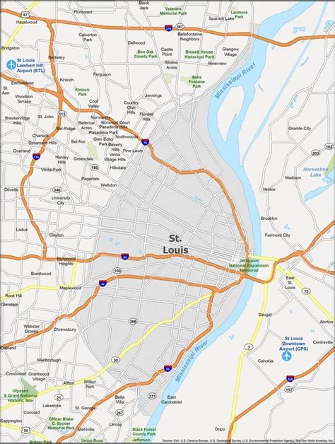 How long does the highway with Manchester Road go out of St. Louis?