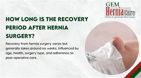 How long is recovery after hernia operation
