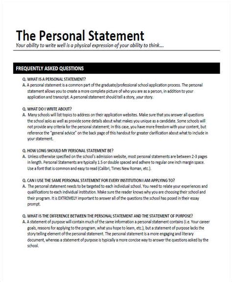 How long should a personal statement be. Dec 7, 2023 · A personal statement is an essay that encapsulates your personal journey and how that’s shaped who you are as an applicant. They are typically 400-600 words, but can be longer or shorter. Be sure not to confuse a personal statement with a statement of purpose as they are two different types of admissions essays. 