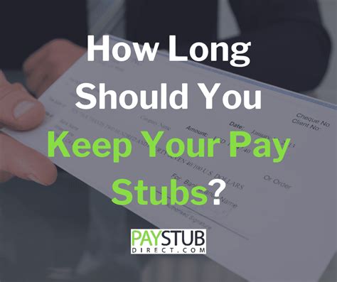 How long should i keep check stubs