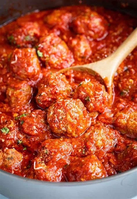 How long should meatballs cook in sauce