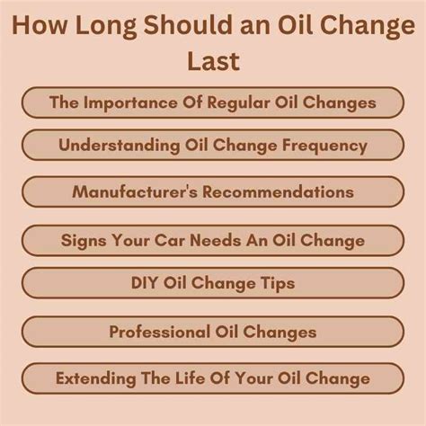 How long should oil change last