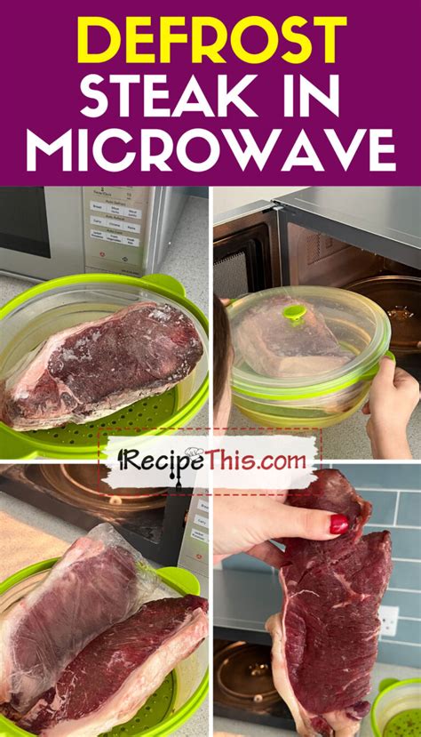 How long to defrost steak in microwave