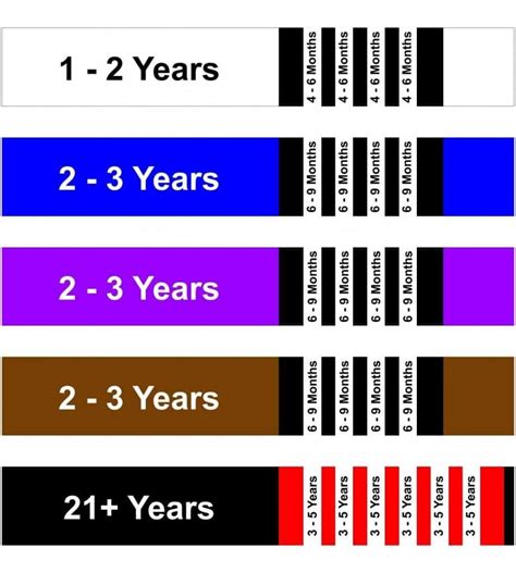 How long to get belts in bjj