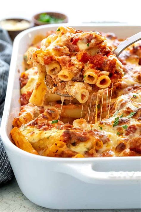 How long to reheat baked ziti. Directions. Adjust an oven rack to the middle position and preheat the oven to 400°F (200°C). Place ziti in a large bowl and cover with hot salted water by 3 or 4 inches. Let sit at room temperature for 30 minutes, stirring after the … 
