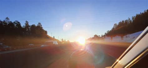 How long will sun glare last on I-70?