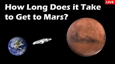 How long would it take to go to mars. Takes approximately 9 months from earth to Mars. Then they'll have to wait 18 months orbiting Mars until the exact hoohmann transfer to save fuel. And more 9 months from Mars to earth. Total: approximately 3 years to Mars and back. Gouper_da_Firetruck • 8 yr. ago. 