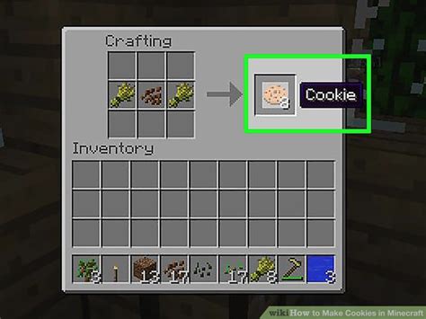 How make cookies in minecraft